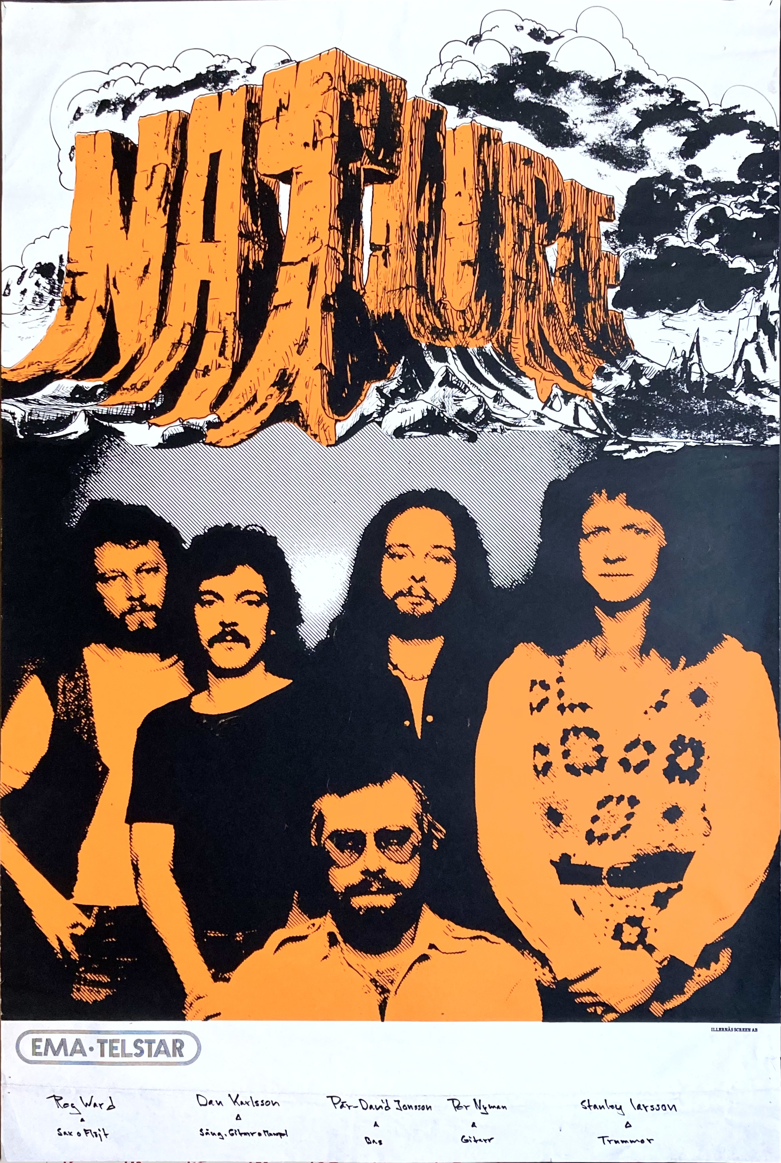 NATURE - Swedish / Scandinavian TOUR poster (1970´s) 
