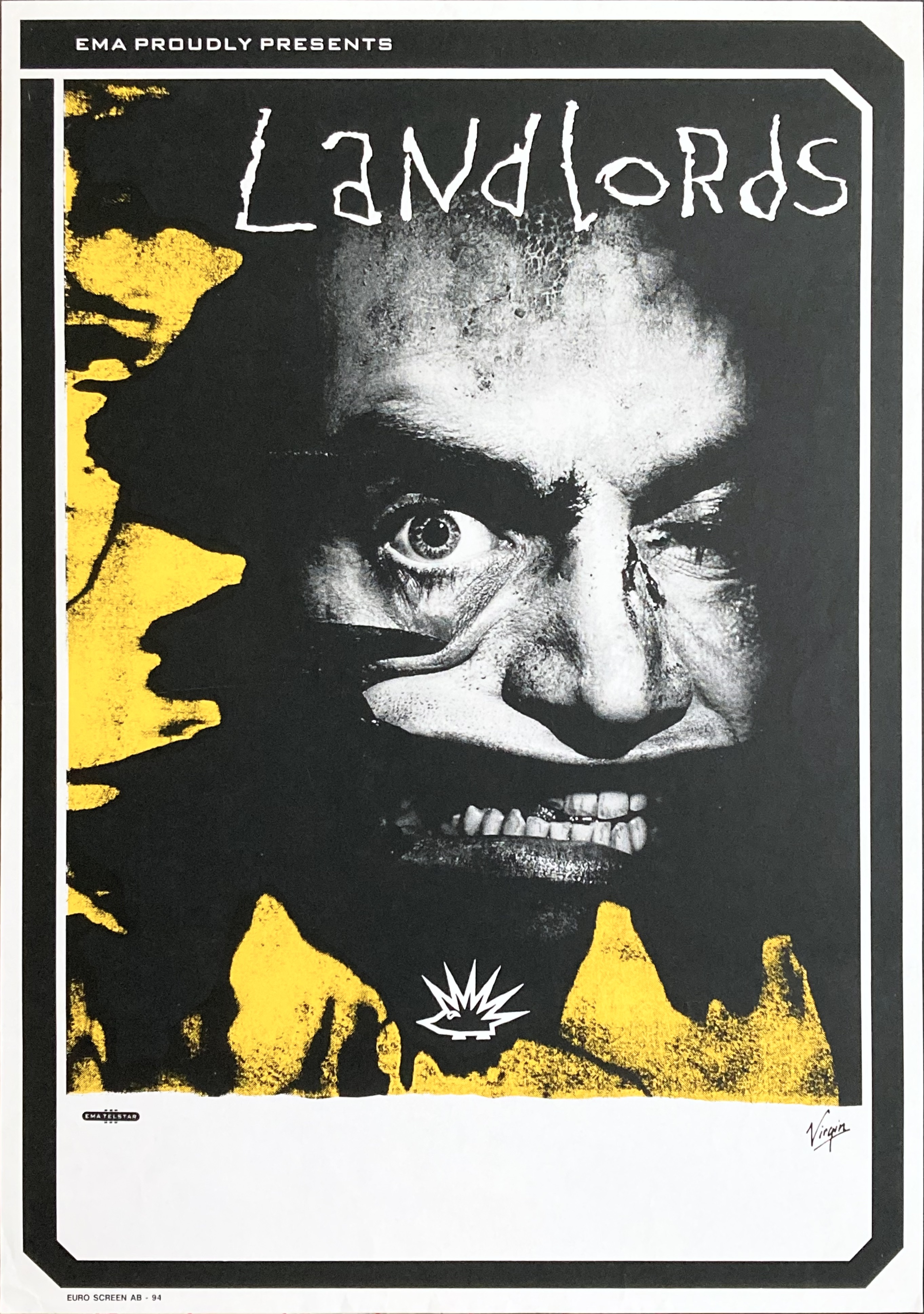 LANDLORDS - Svensk / Skandinavisk Turnéaffisch (1994) 
