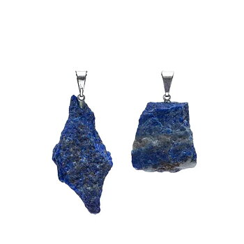 Lapis lazuli rough gemstone pendant