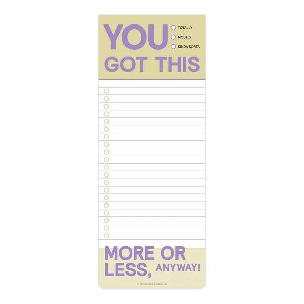 You Got This Make-a-List Pad - 2