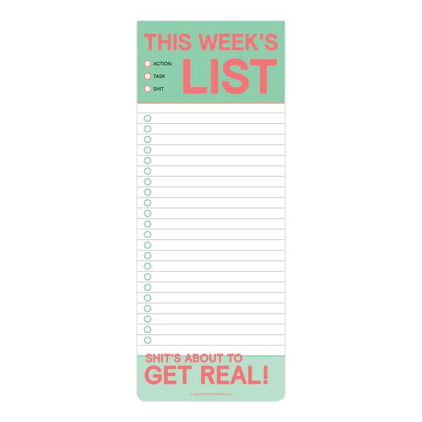This Week’s List Make-a-List Pad - 2