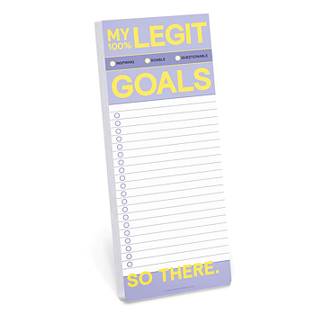 My Legit Goals Make-a-List Pad