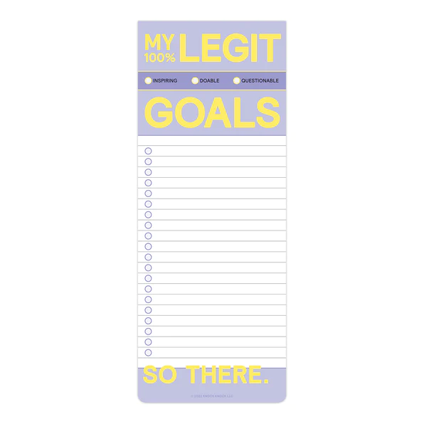 My Legit Goals Make-a-List Pad - 2