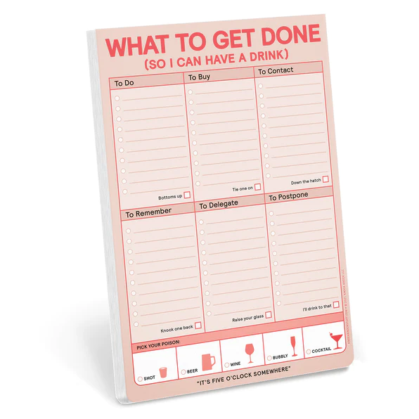 What to Get Done So I Can Have a Drink Pad (Pastel Version)