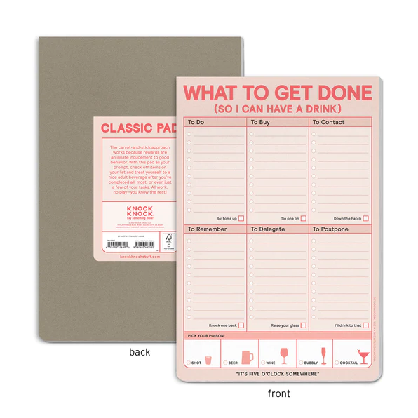 What to Get Done So I Can Have a Drink Pad (Pastel Version) - 2