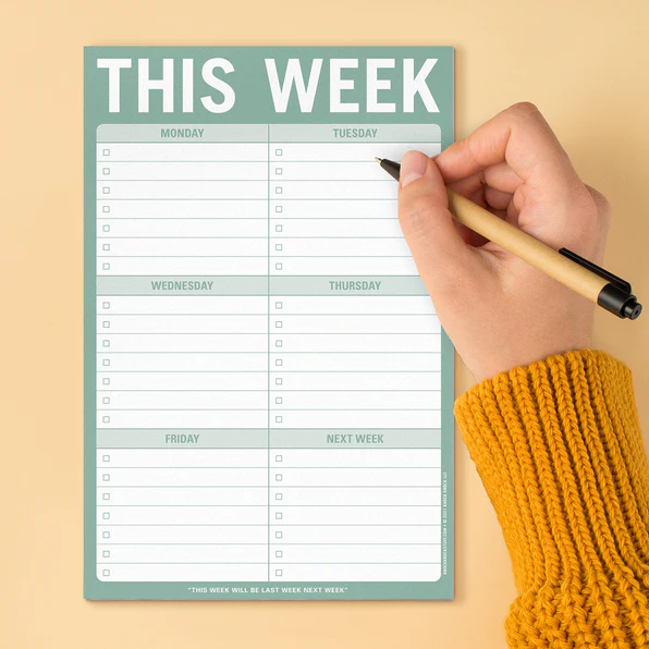 This Week Pad (Sage Green) - 5