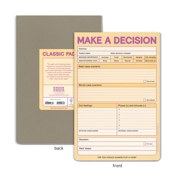 Make a Decision Pad (Pastel Version) - 2