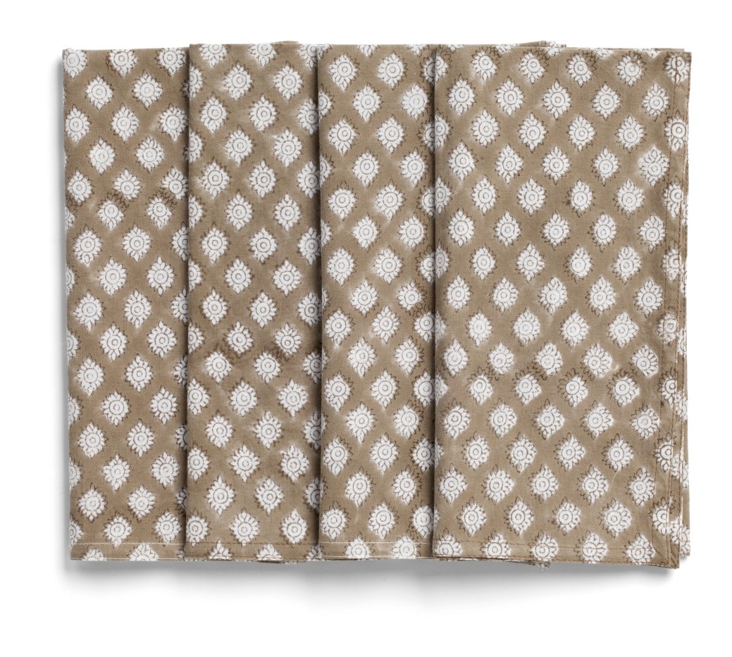 Servetter - MEDALLION - Chamois - 4-pack