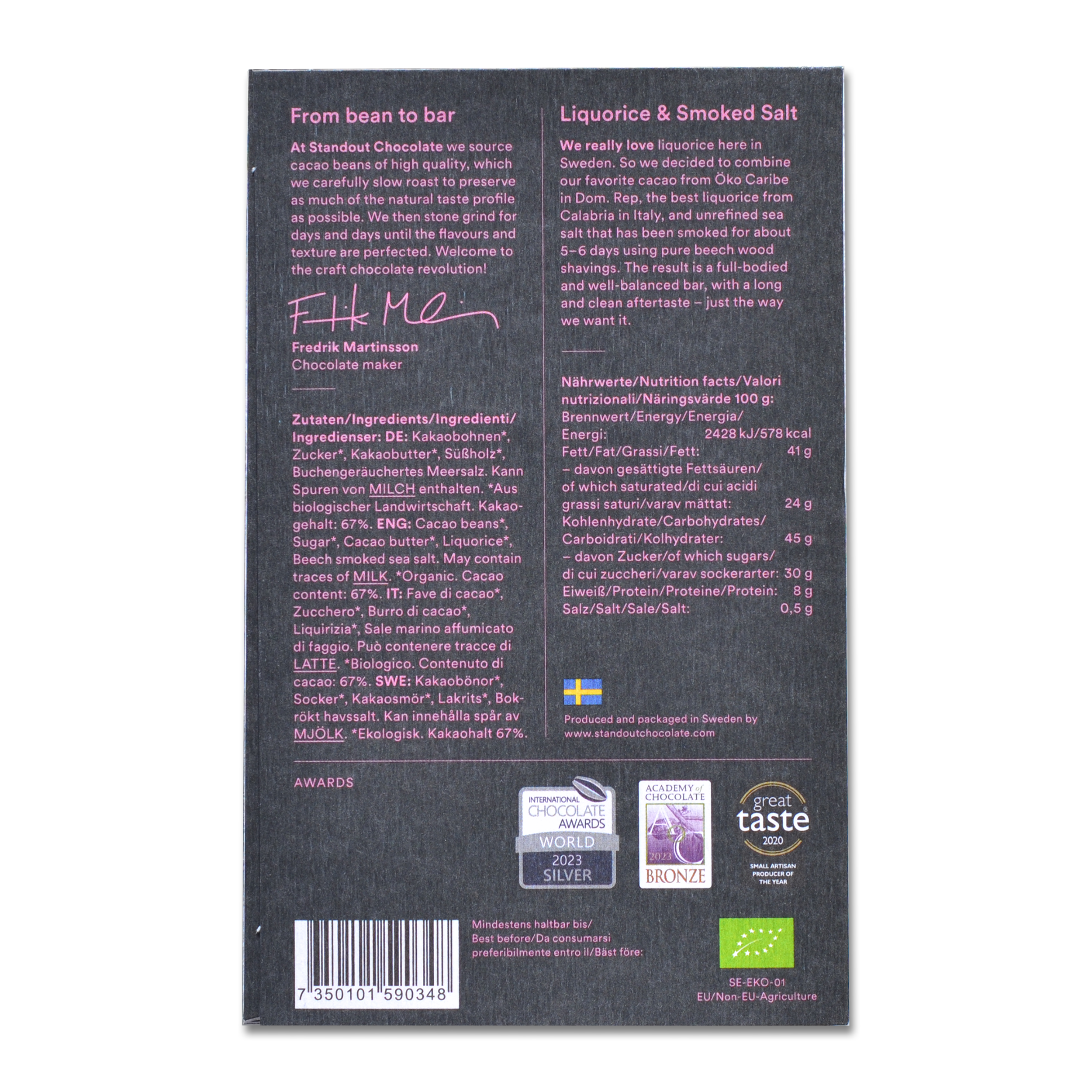 Liquorice & Beech Smoked Sea Salt 67% - 3