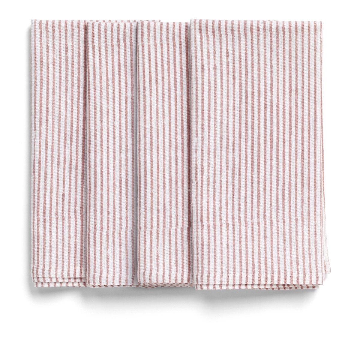 Servetter - STRIPE Rose - Chamois - 4-pack