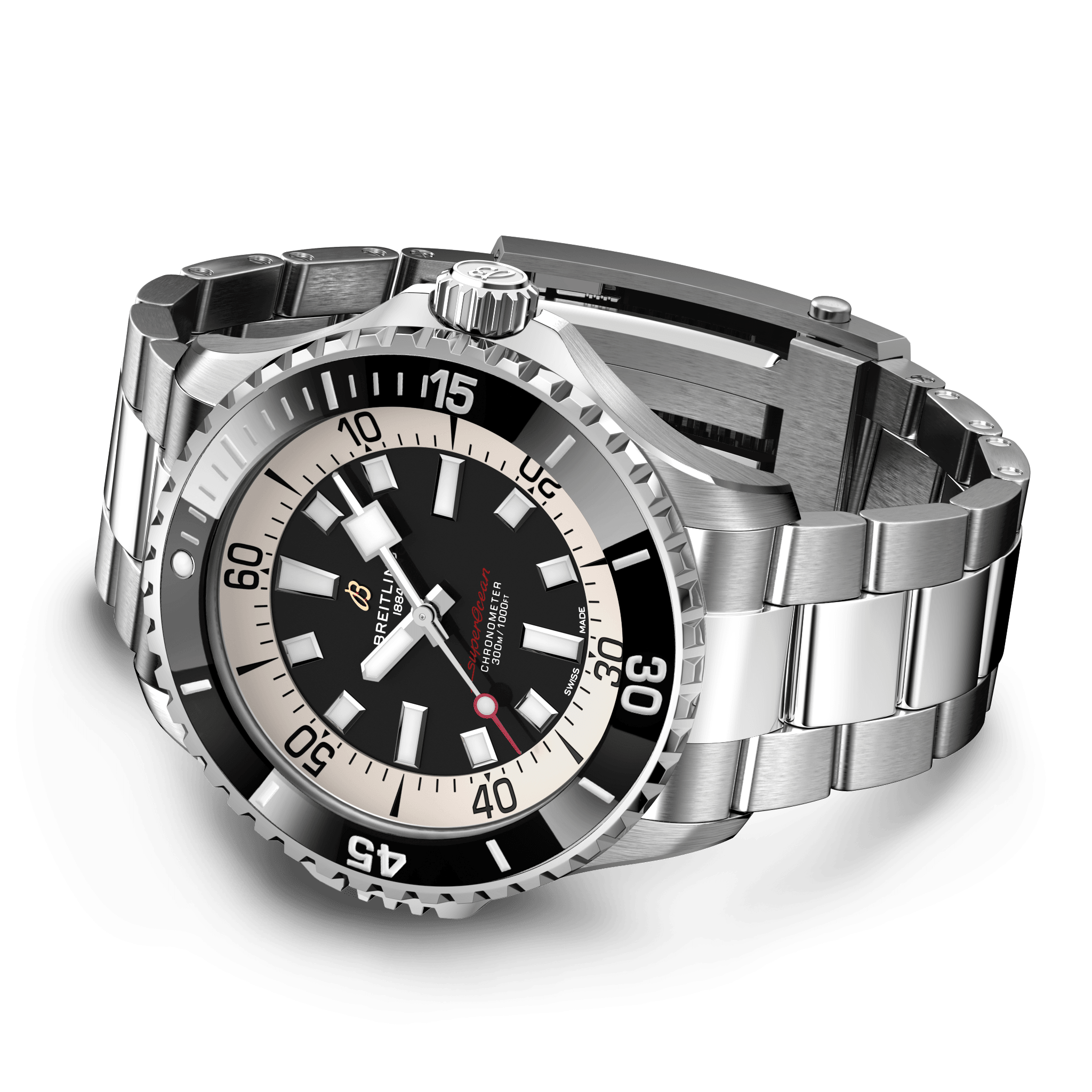 A17378211B1A1 Breitling Superocean Automatic 46 svart länk