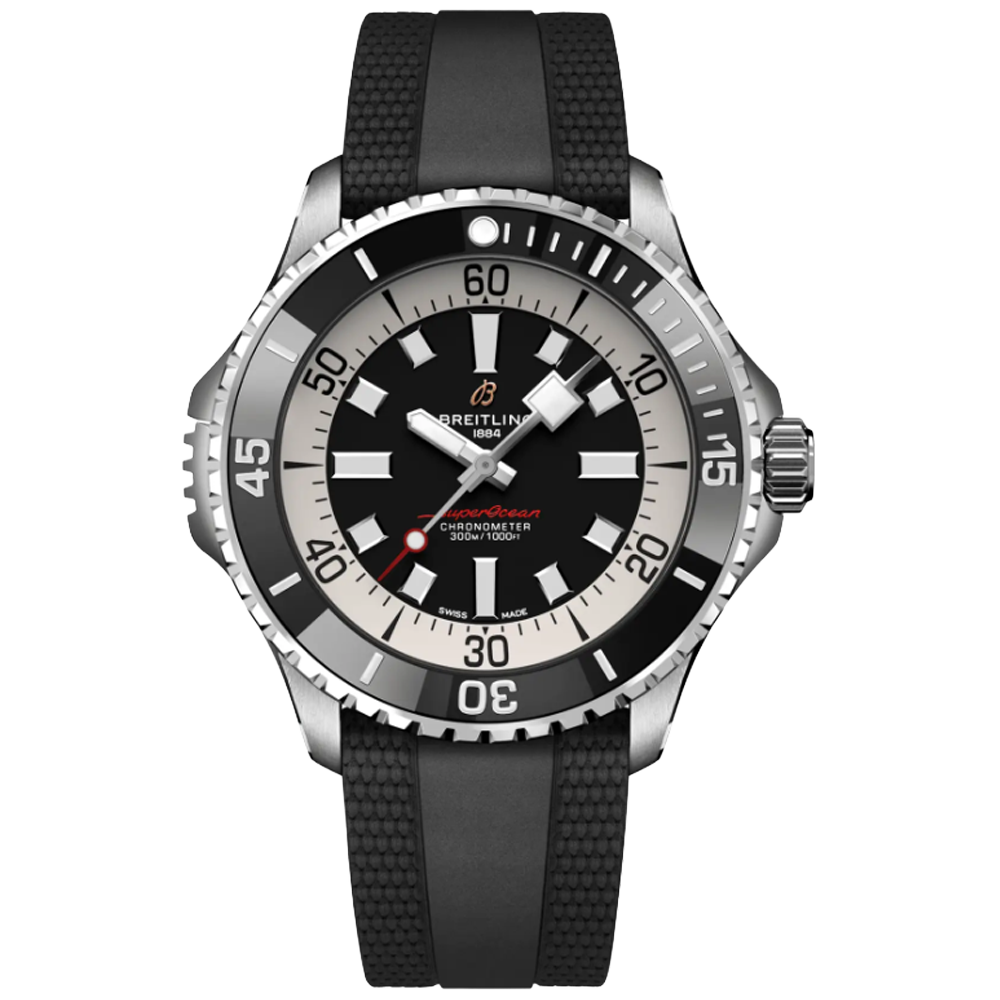 A17378211B1S1 Breitling Superocean Automatic 46 svart gummiband 