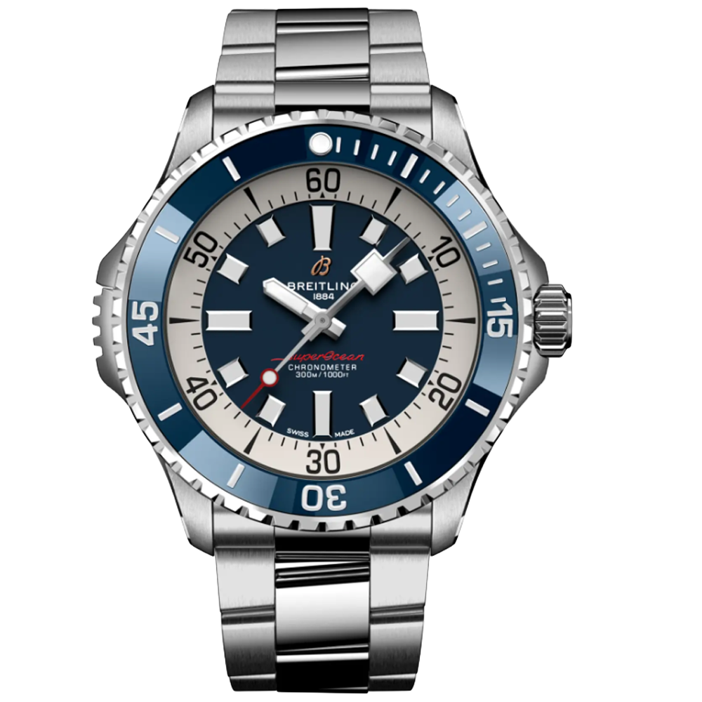 A17378E71C1A1 Breitling Superocean Automatic 46 blå länk