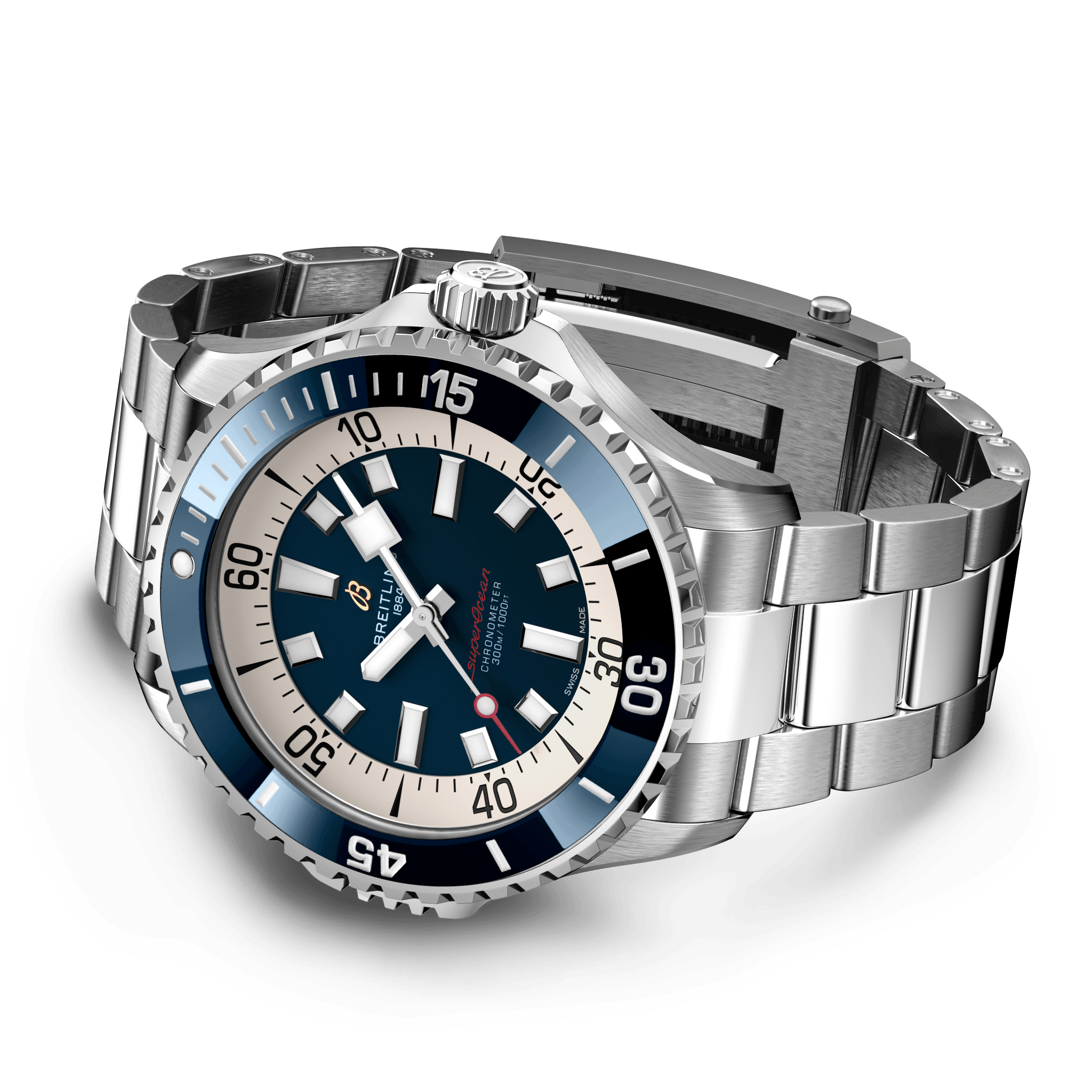 A17378E71C1A1 Breitling Superocean Automatic 46 blå länk