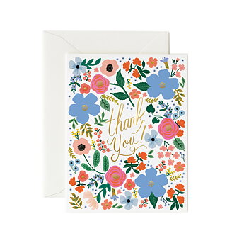 Wild Rose Thank You Card