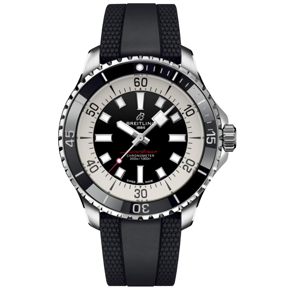 A17376111B1S1 Breitling Superocean Automatic 44 svart gummiband 