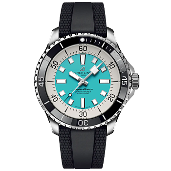 A17376211L2S1 Breitling Superocean Automatic 44 turkos gummiband 
