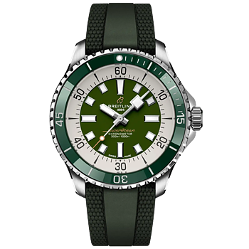 A17376A31L1S1 Breitling Superocean Automatic 44 grön gummiband 