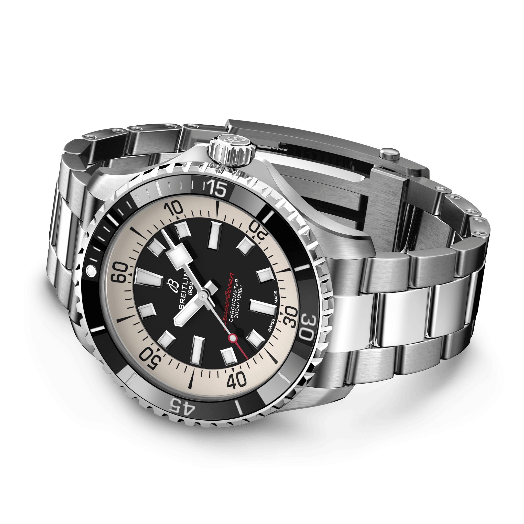 A17376211B1A1 Breitling Superocean Automatic 44 svart länk