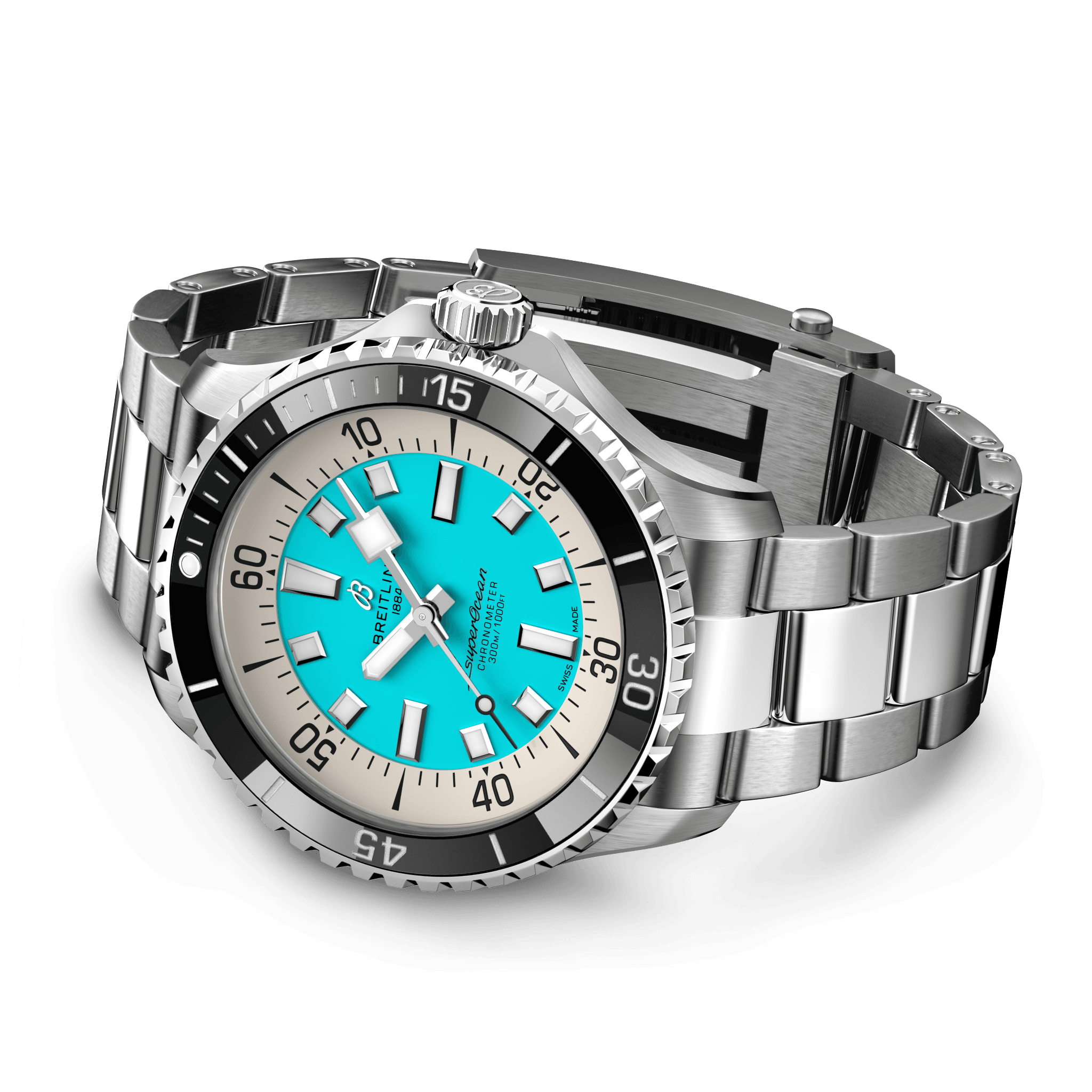 A17376211L2A1 Breitling Superocean Automatic 44 turkos länk