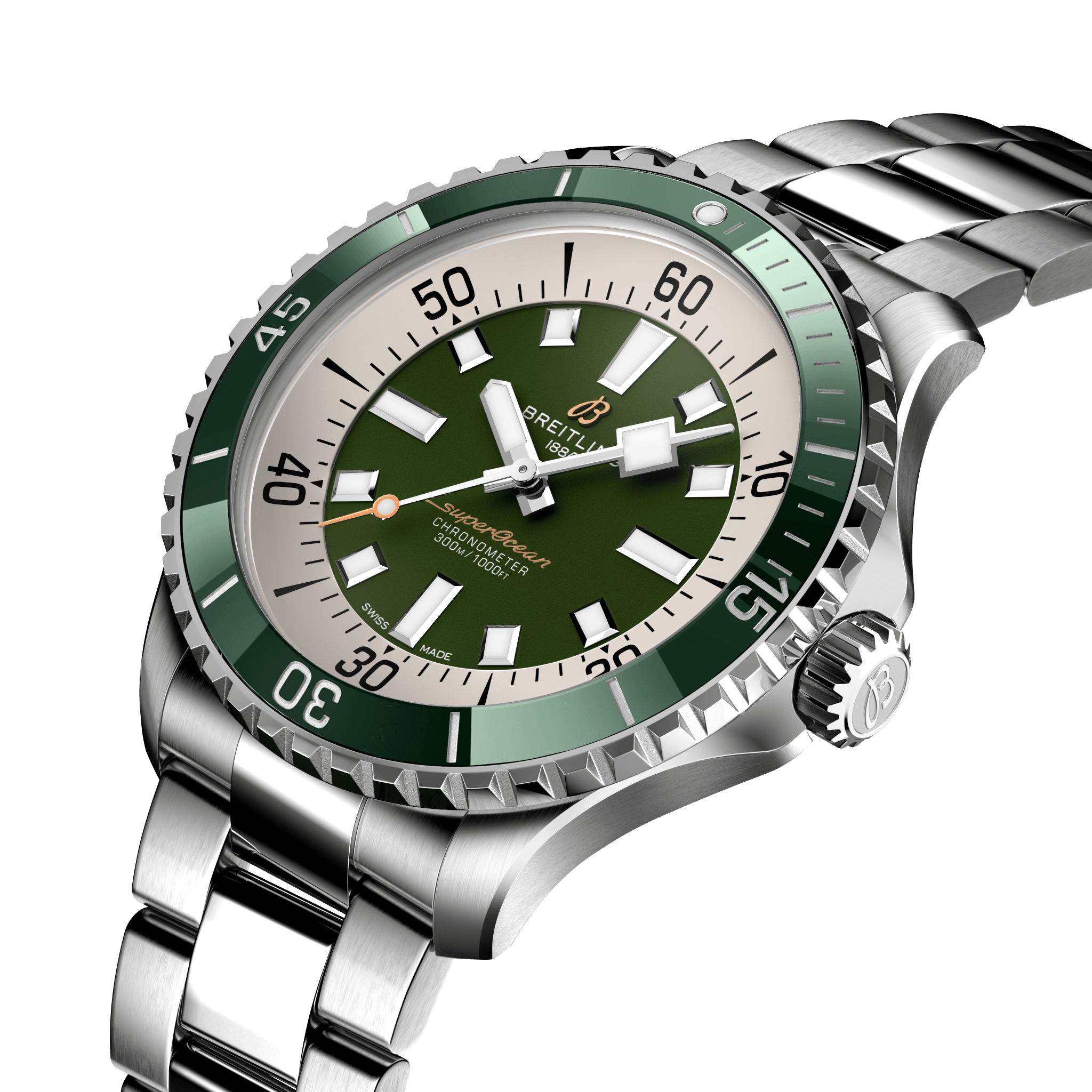 A17376A31L1A1 Breitling Superocean Automatic 44 grön länk