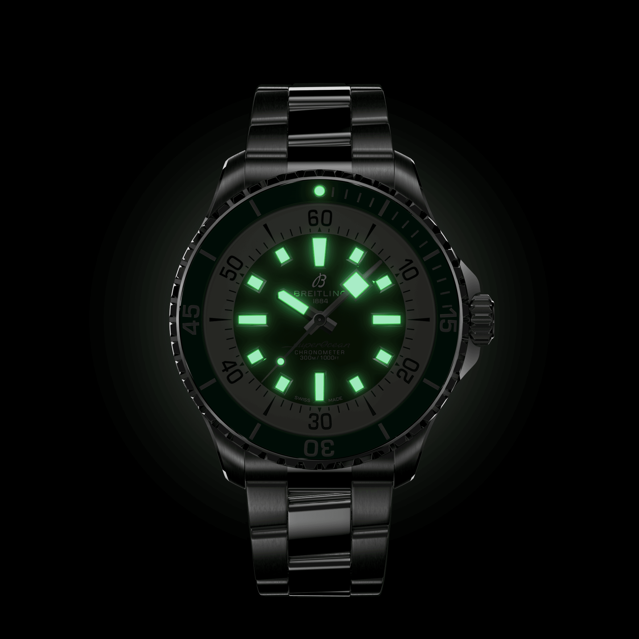 A17376A31L1A1 Breitling Superocean Automatic 44 grön länk