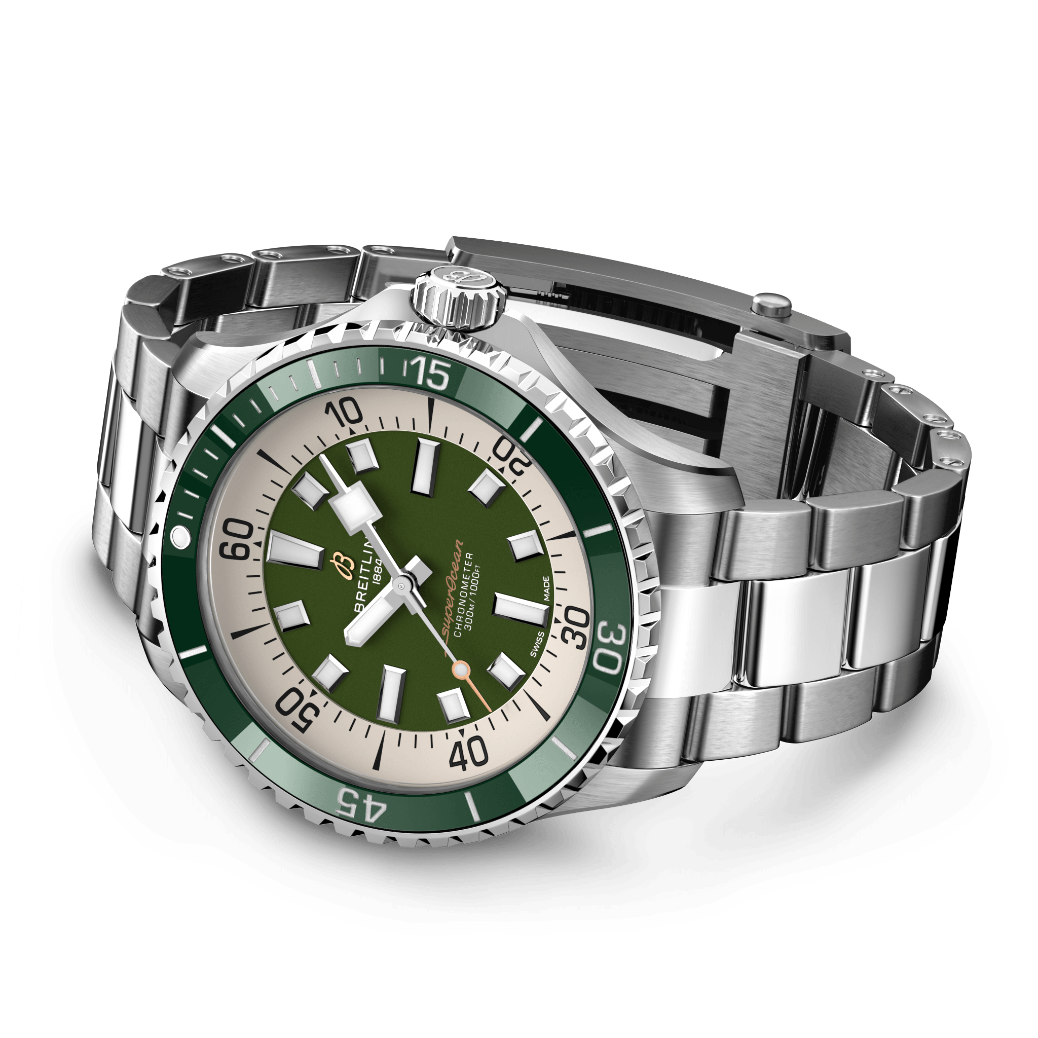 A17376A31L1A1 Breitling Superocean Automatic 44 grön länk
