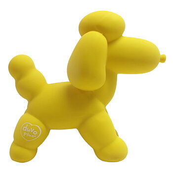 DuvoPlus Hundleksak Latex Ballongdjur Pudel 14x6x12cm Gul