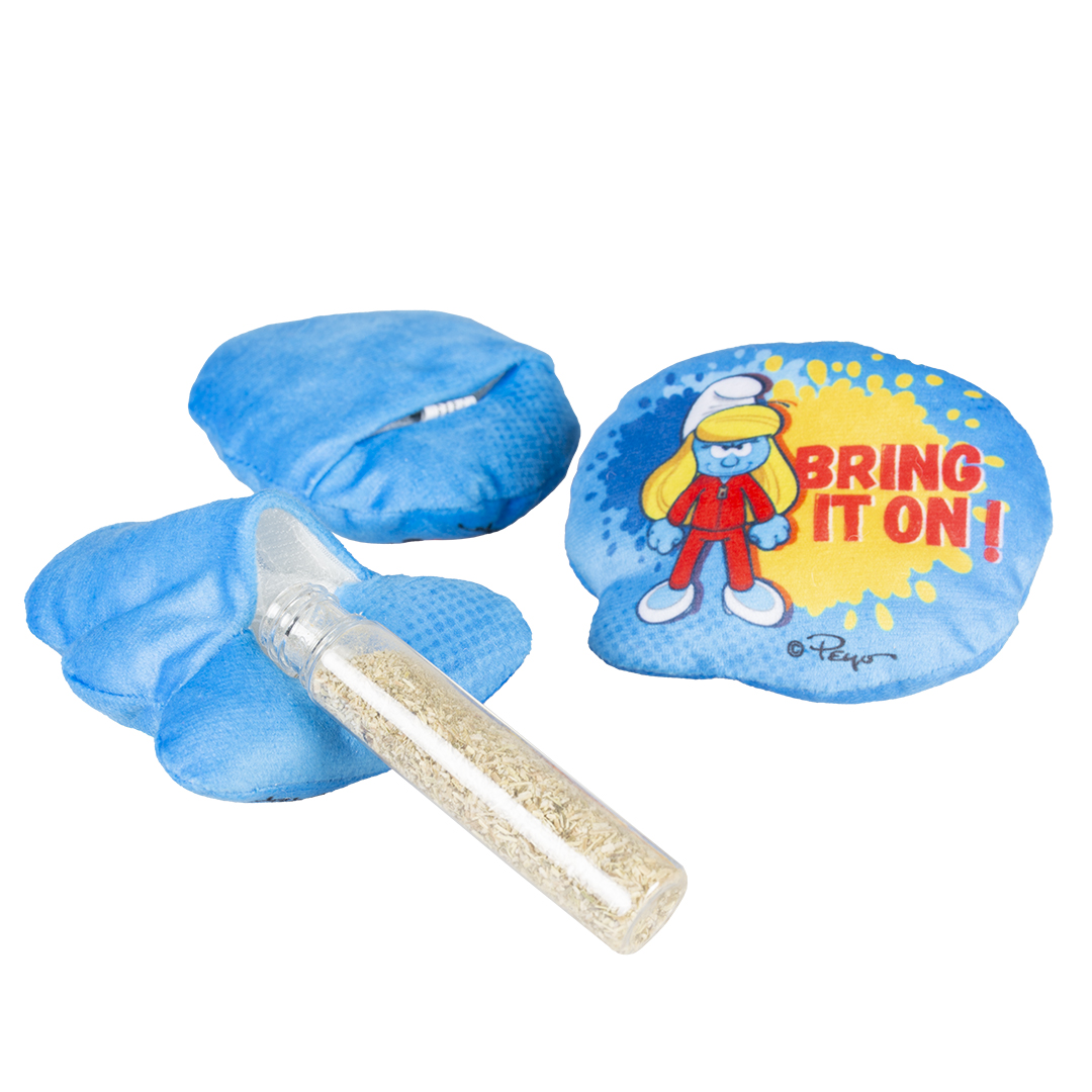 DuvoPlus Kattleksak Kattmyntekudde Smurfs-Smurfette 11x2x9cm Blå - 4