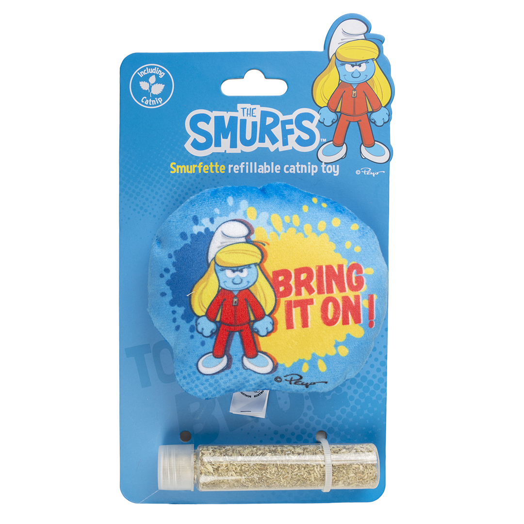 DuvoPlus Kattleksak Kattmyntekudde Smurfs-Smurfette 11x2x9cm Blå - 3