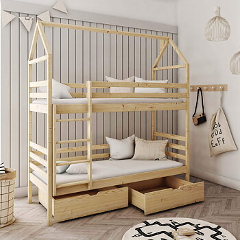 ALEX house bunk bed with storage