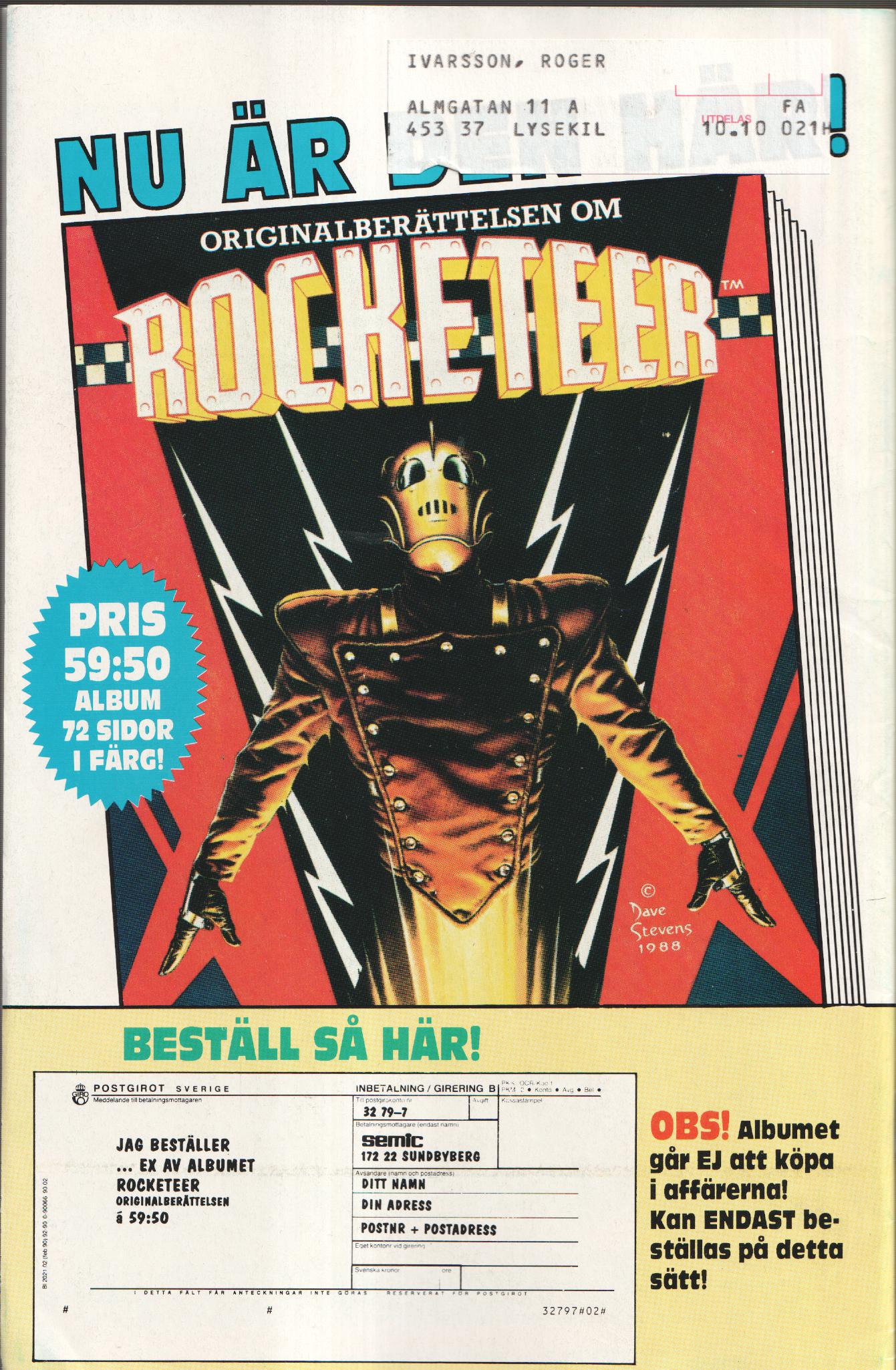 Fantomen nr 21 1991, Begagnad - 2