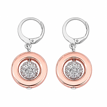 Earrings Nancy  Rosegold Hematite crystal