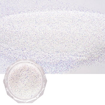 Kristallpulver med glittereffekt till Resin -  Vit