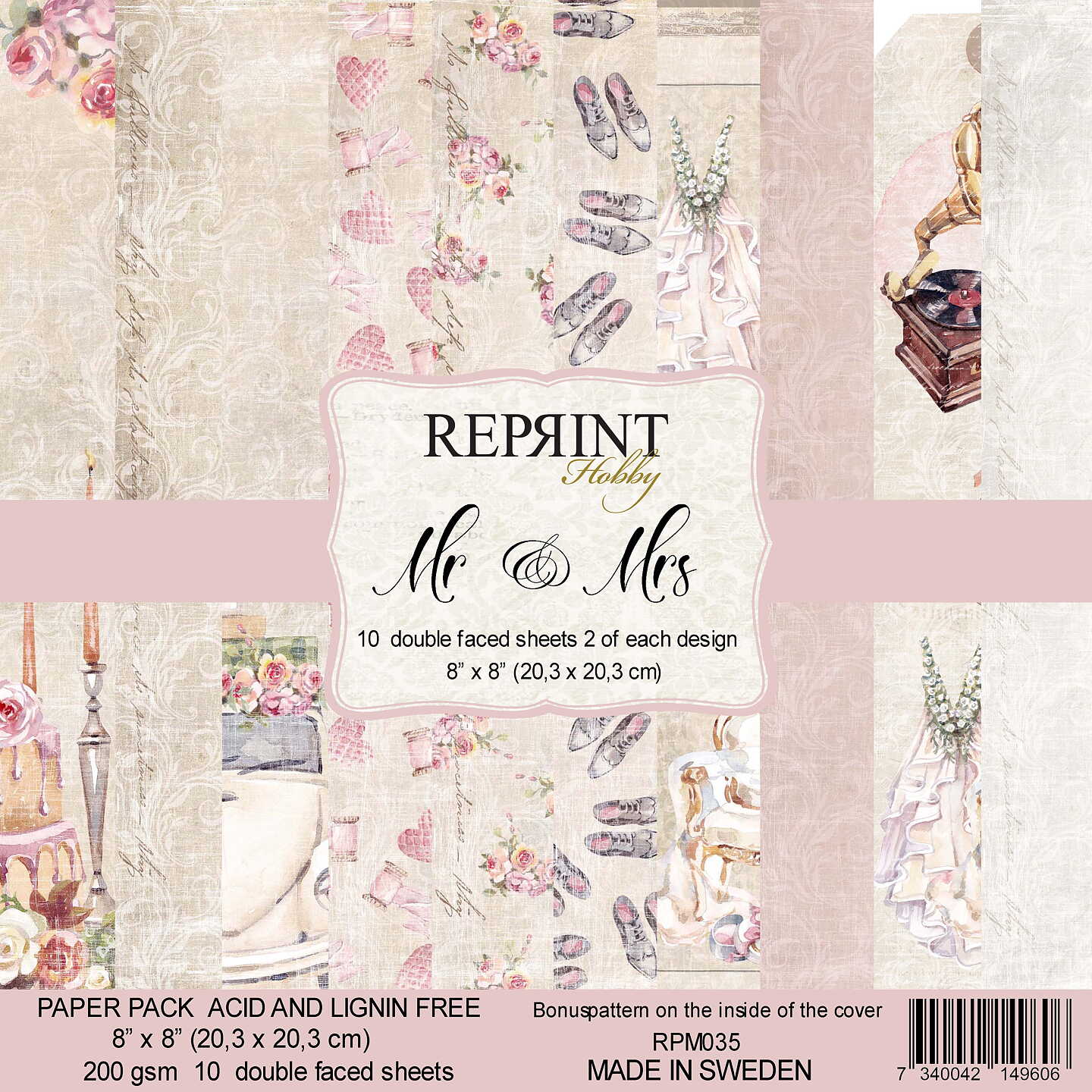  Reprint Mr & Mrs collection 8"x8"