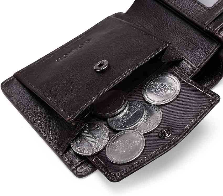 Men's wallets genuine leather RFID-blocking with coin pocket - 6