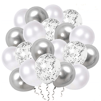 Ballongbukett | 20-pack | Silver