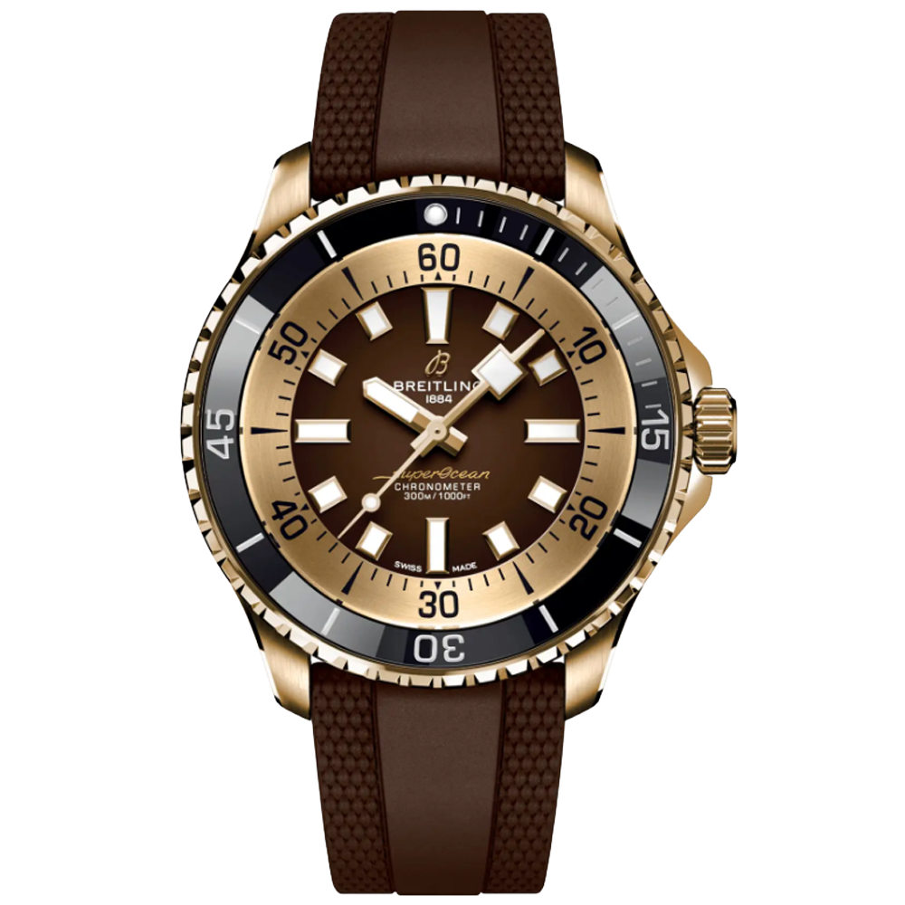 N17376201Q1S1 Breitling Superocean Automatic 44 brons gummiband