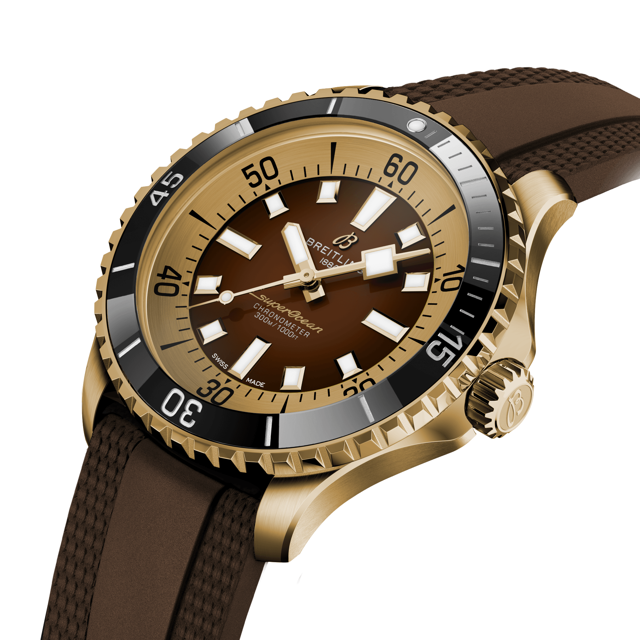 N17376201Q1S1 Breitling Superocean Automatic 44 brons gummiband