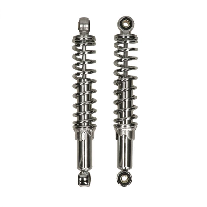 Støddæmper 280 mm, justerbar hårdhed, 10 mm huller i top og bund. Forkromet - 2