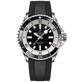 A17375211B1S1 Breitling Superocean Automatic 42 svart gummiband 