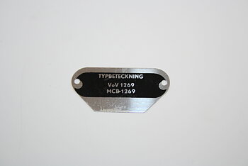 Typskylt VoV 1269 NOS