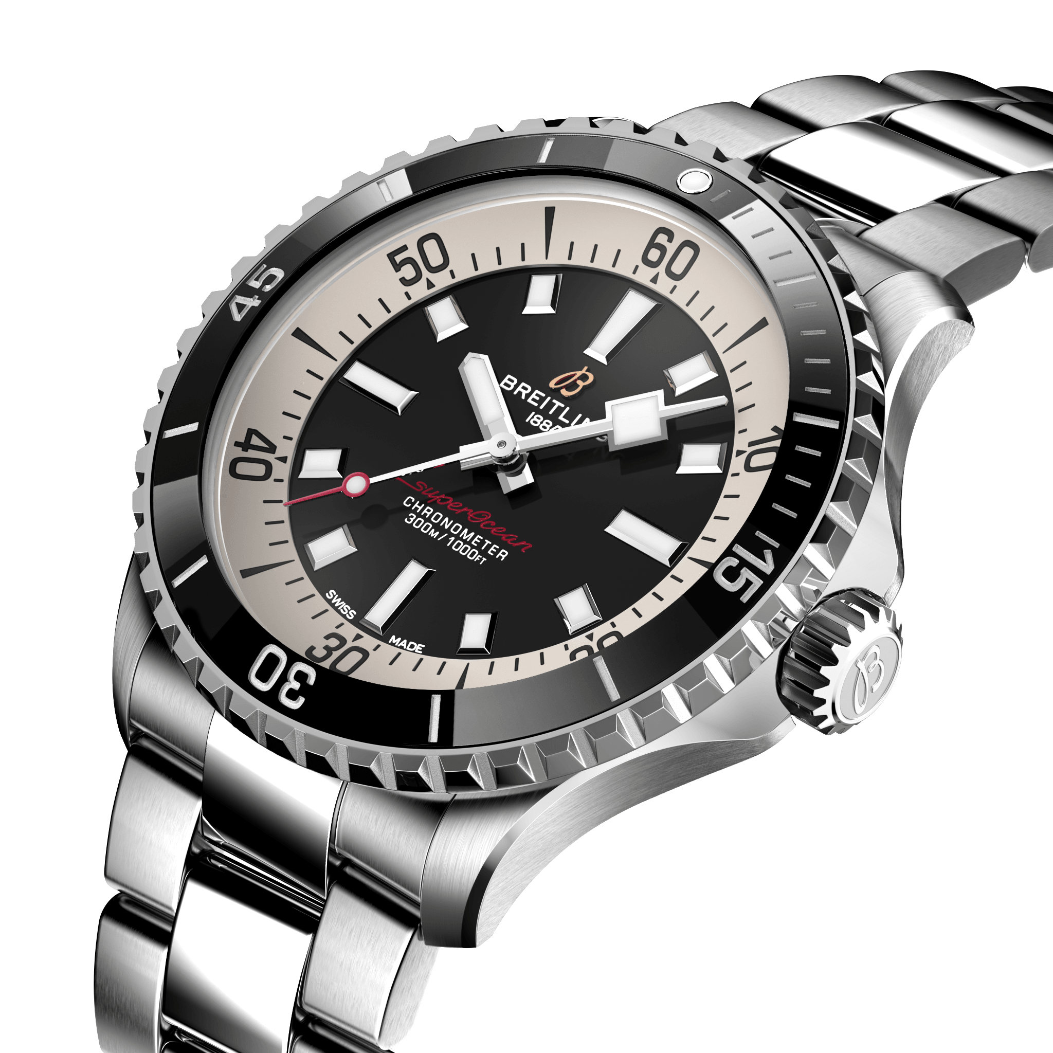 A17375211B1A1 Breitling Superocean Automatic 42 svart länk