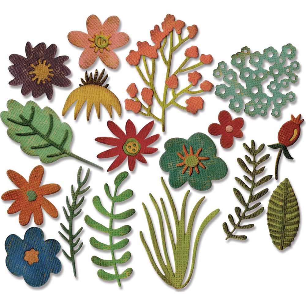 Sizzix - Thinlits Die Set - Funky Floral nr 1