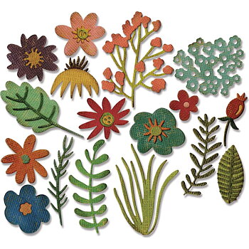 Sizzix - Thinlits Die Set - Funky Floral nr 1