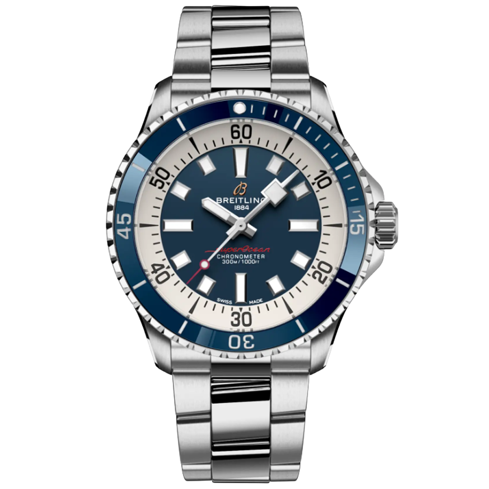 A17375E71G1A1 Breitling Superocean Automatic 42 vit länk