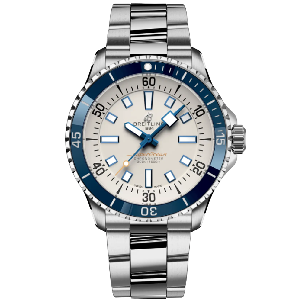 A17375E71G1A1 Breitling Superocean Automatic 42 vit länk