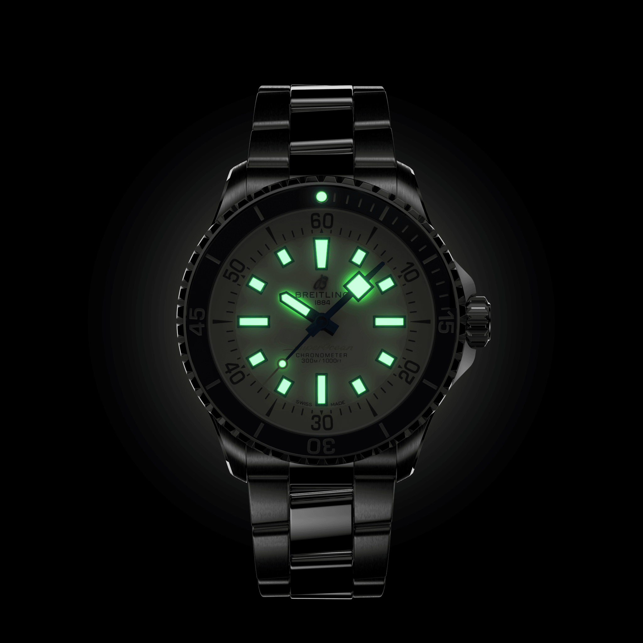 A17375E71G1A1 Breitling Superocean Automatic 42 vit länk