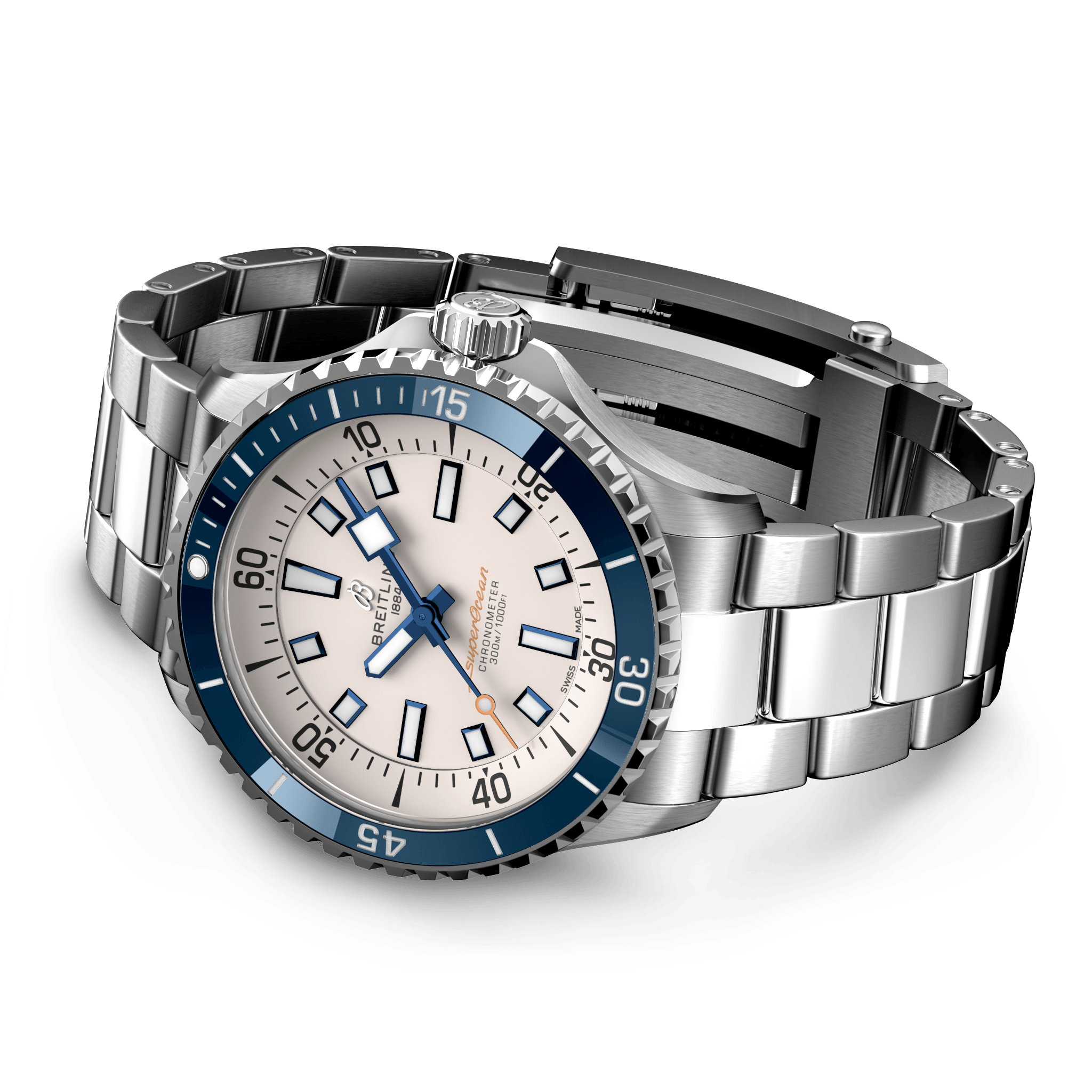 A17375E71G1A1 Breitling Superocean Automatic 42 vit länk