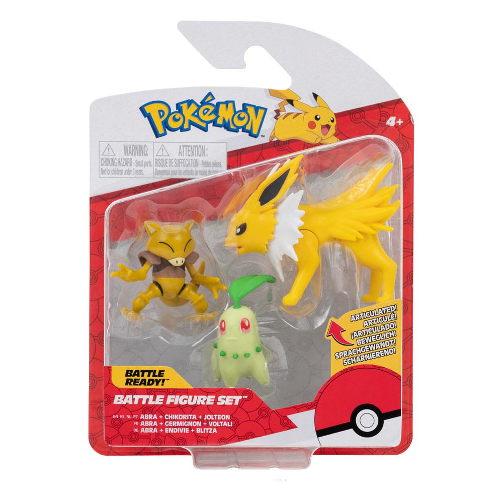 Pokemon Battle Figure 3-Pack Chikorita, Abra, Jolteon